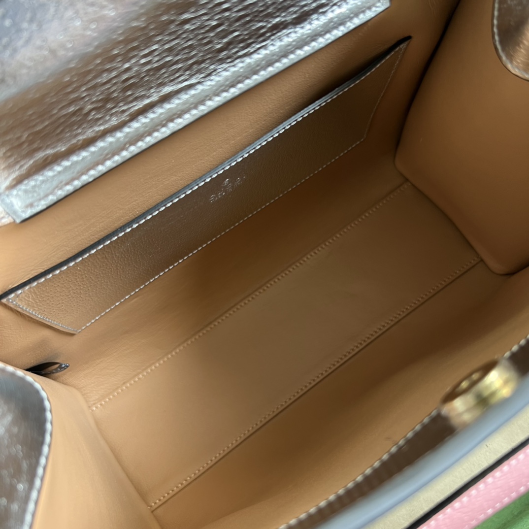 Gucci Leather Bamboo Handle Bag - Image 10