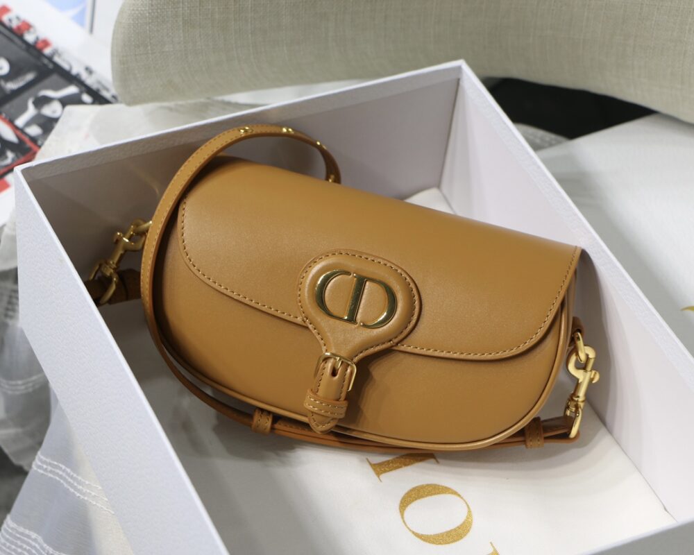 Dior Bobby East-West Underarm Bag in Caramel Calfskin