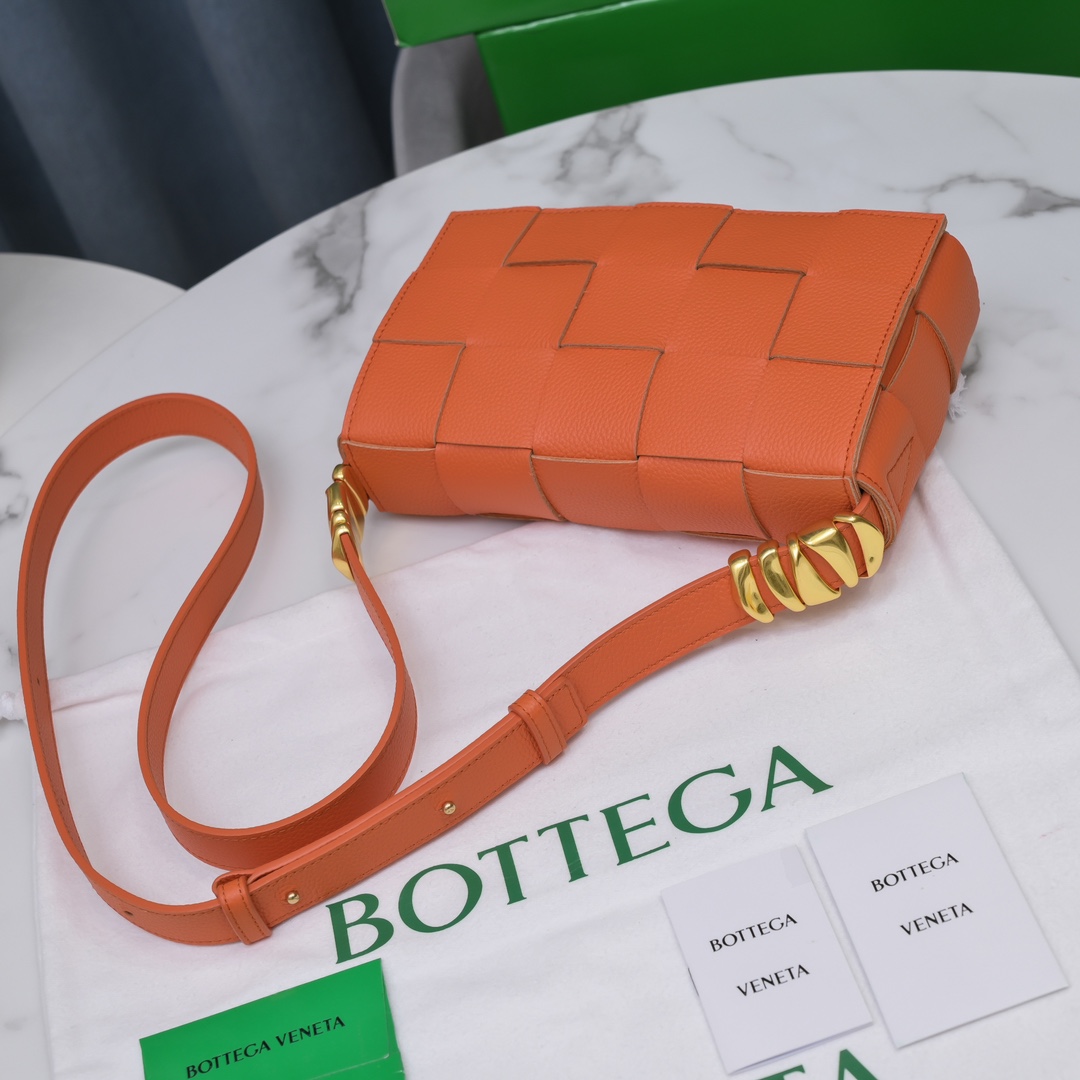 Bottega Veneta Padded Cassette Bag in Orange - Image 4