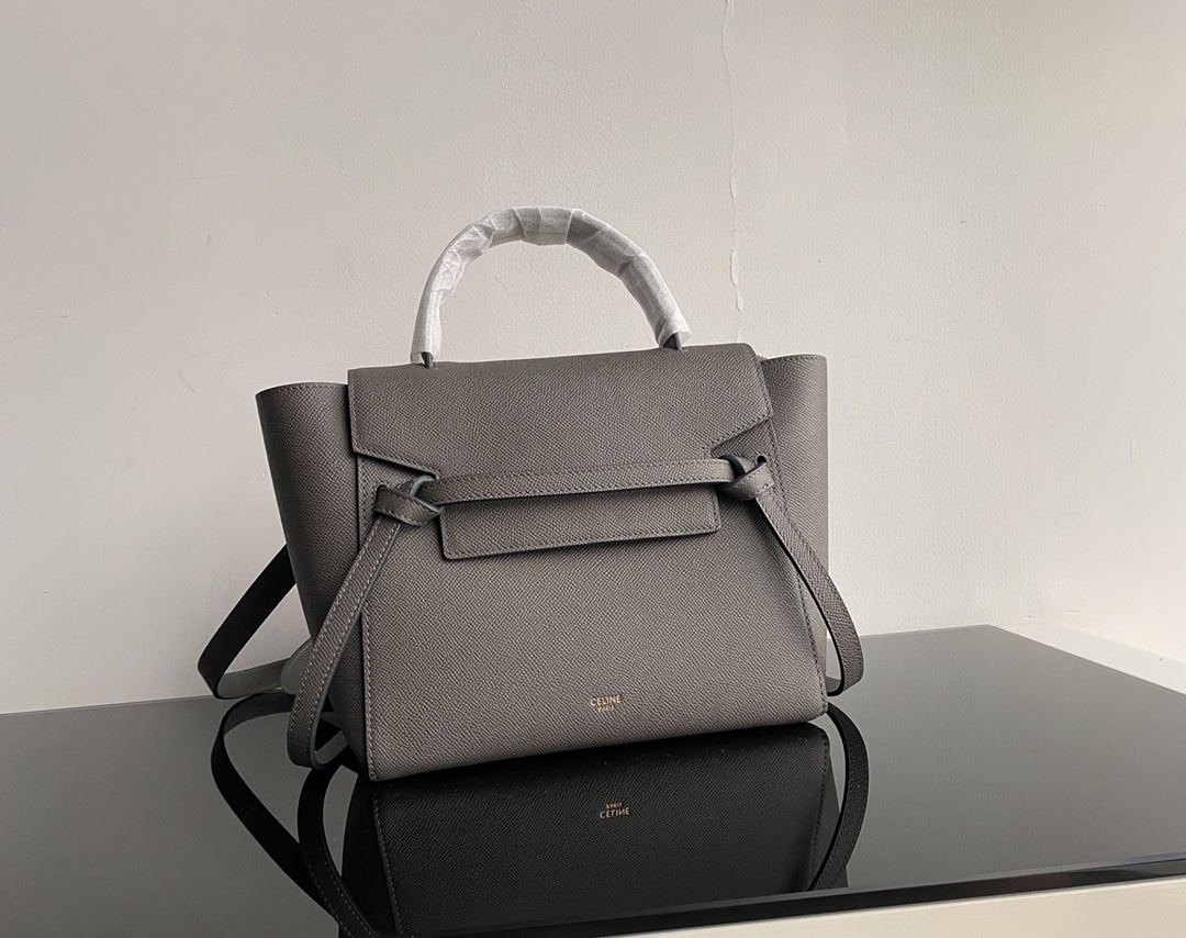db9bf2_1562e7ef52ba430d81244f3a0906aee0mv2.jpg Celine Belt Bag 28cm in Dark Grey Calfskin - Image 1
