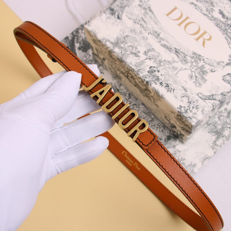 Dior D-Fence Leather 15mm Belt with J’A DIOR Buckle