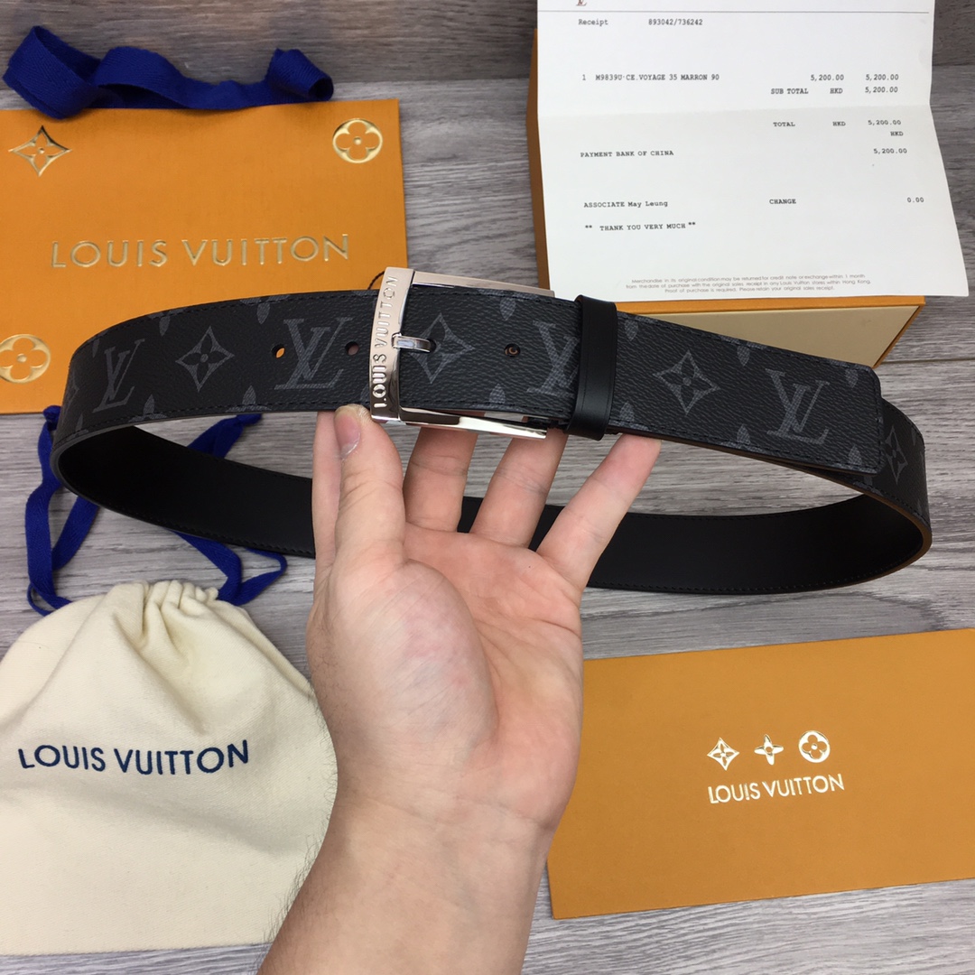 db9bf2_1c497b5028eb43ac8941c2fe074fd34emv2.jpg Louis Vuitton Pin Buckle 40mm Canvas Belt - Image 1
