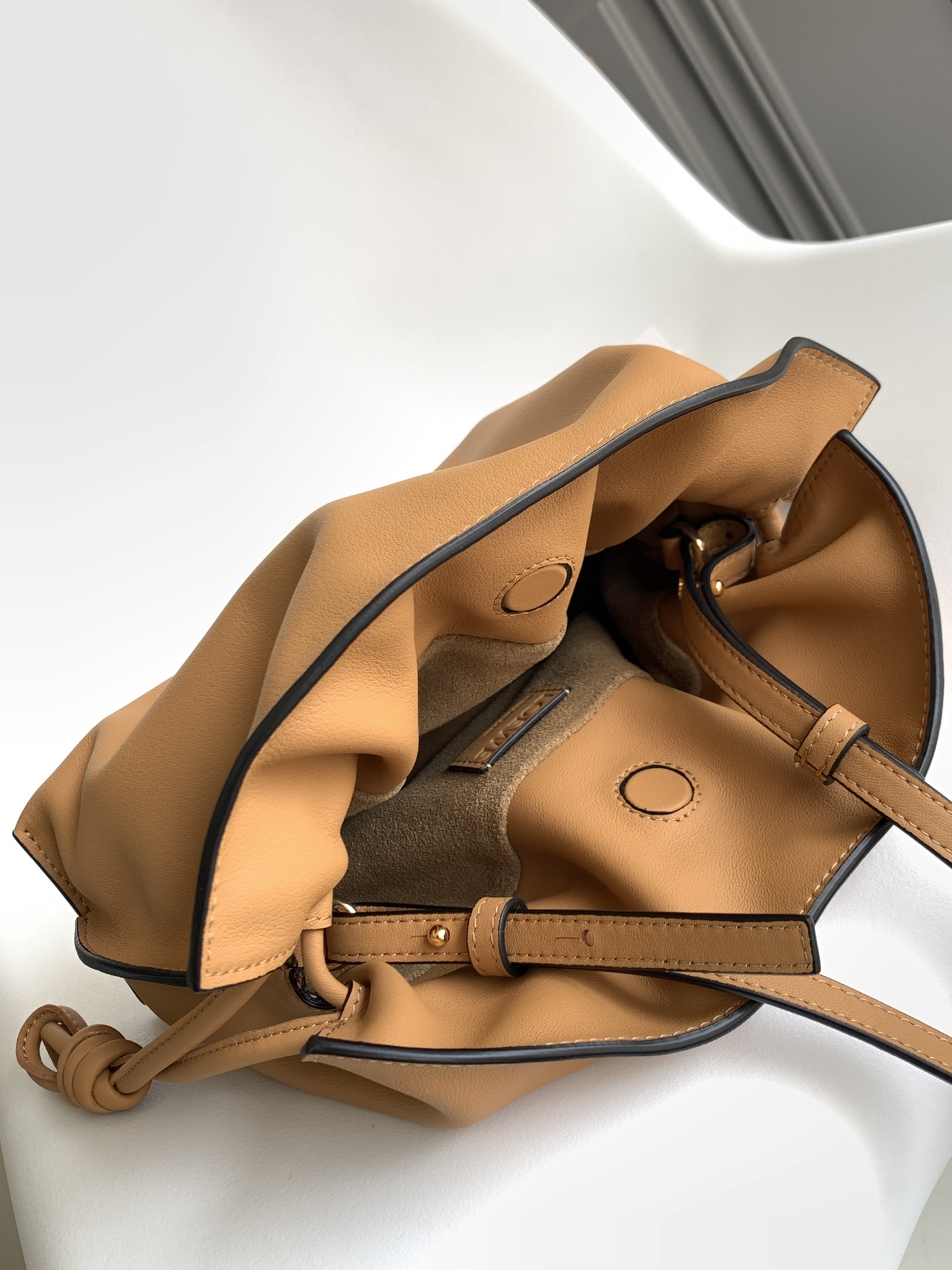 Loewe Small Flamenco Bag in Golden Brown Calfskin - Image 4