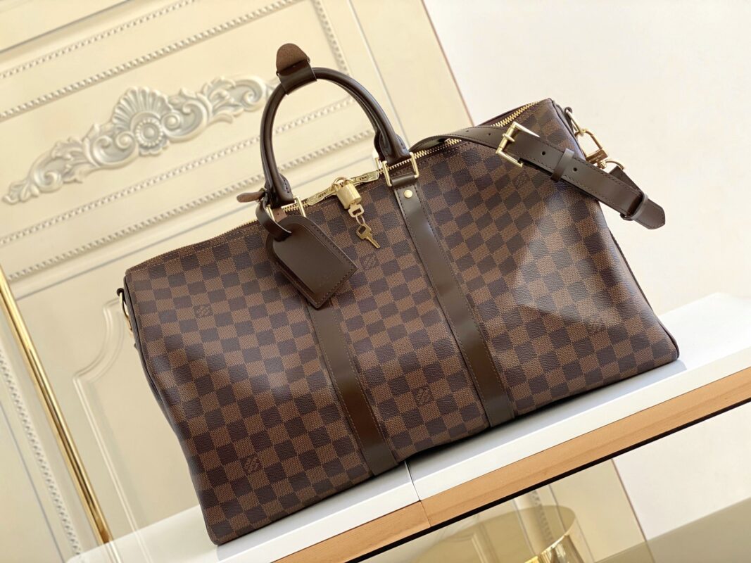 Louis Vuitton Classic Keepall 45 Bag in Damier Graphite Canvas