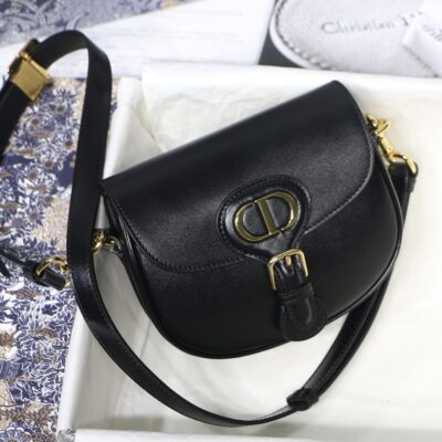 Dior Small Bobby Bag in Black Leather