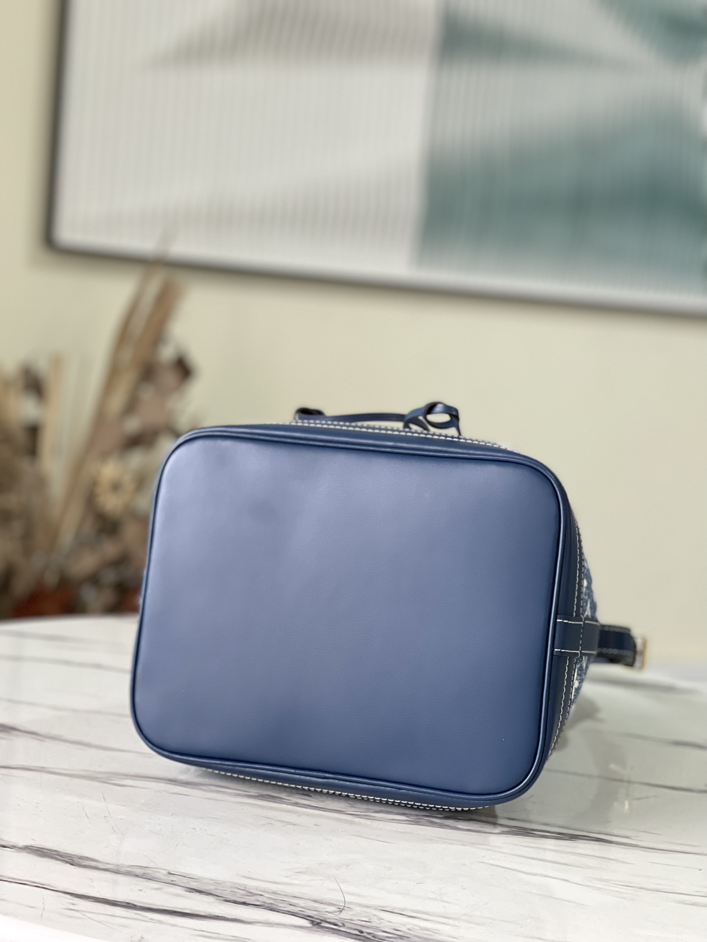 Louis Vuitton Petite Neonoe Bucket Bag in Blue Denim - Image 4