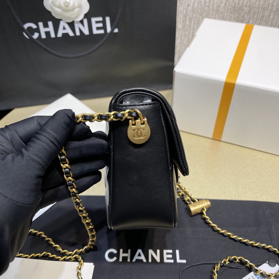 Chanel Mini Square Fatty Classic Rhombic Flap Bag - Image 8