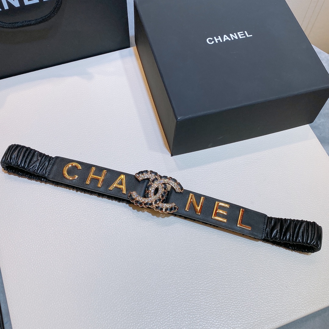 db9bf2_26c3dc87255b4690a0aec42230228b64mv2.jpg Chanel CC Buckle Elastic Belt - Image 1