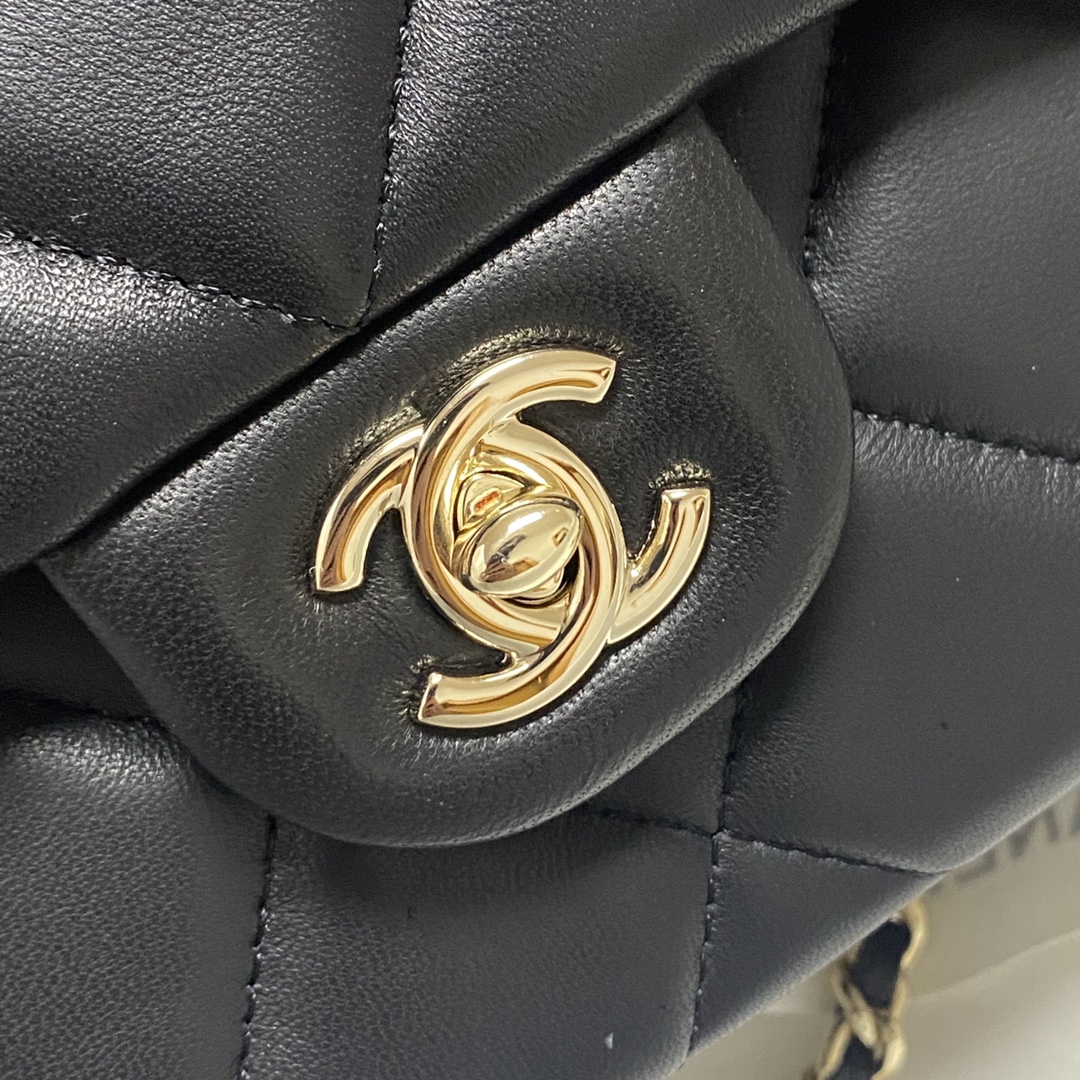 Chanel Pearl Chain Small Flap Bag in Black - Image 8