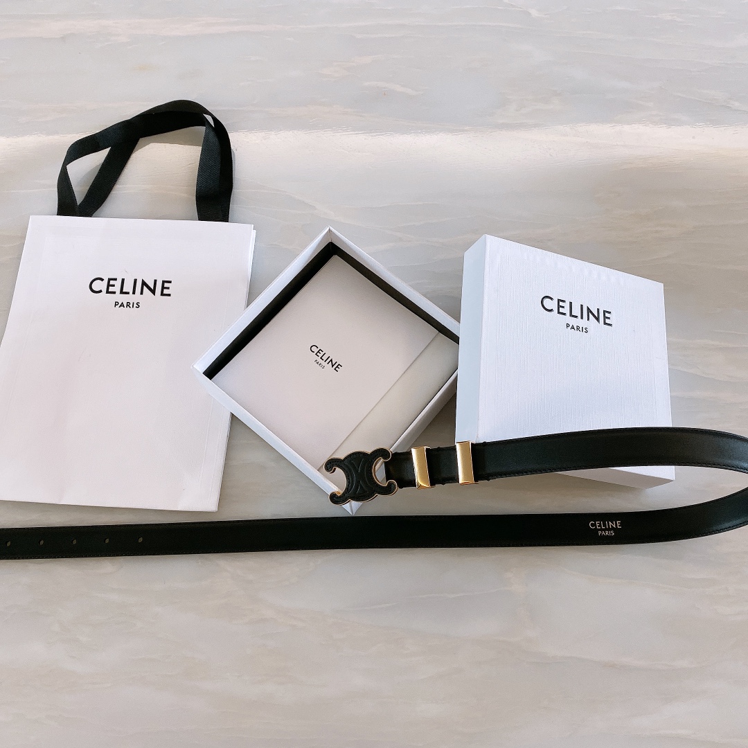 db9bf2_2b6833ee4346425087e7f19468fdffc4mv2.jpg Celine Triomphe Leather Belt - Image 1