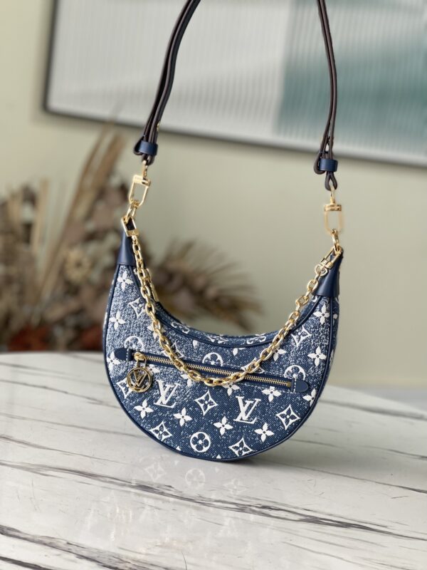Louis Vuitton Half-moon Loop Baguette Bag in Denim Blue