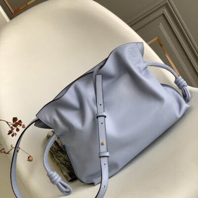 Loewe Large Flamenco Bag in Atlantic Blue Calfskin