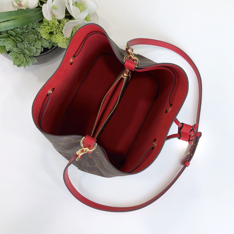 Louis Vuitton NéoNoé MM Red Jean Bag - Image 5