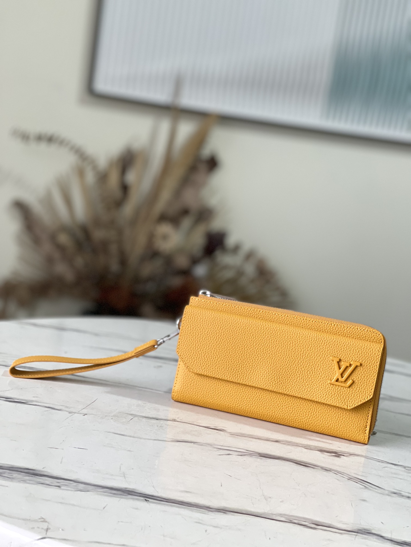 Louis Vuitton Aerogram Long Wallet in Yellow