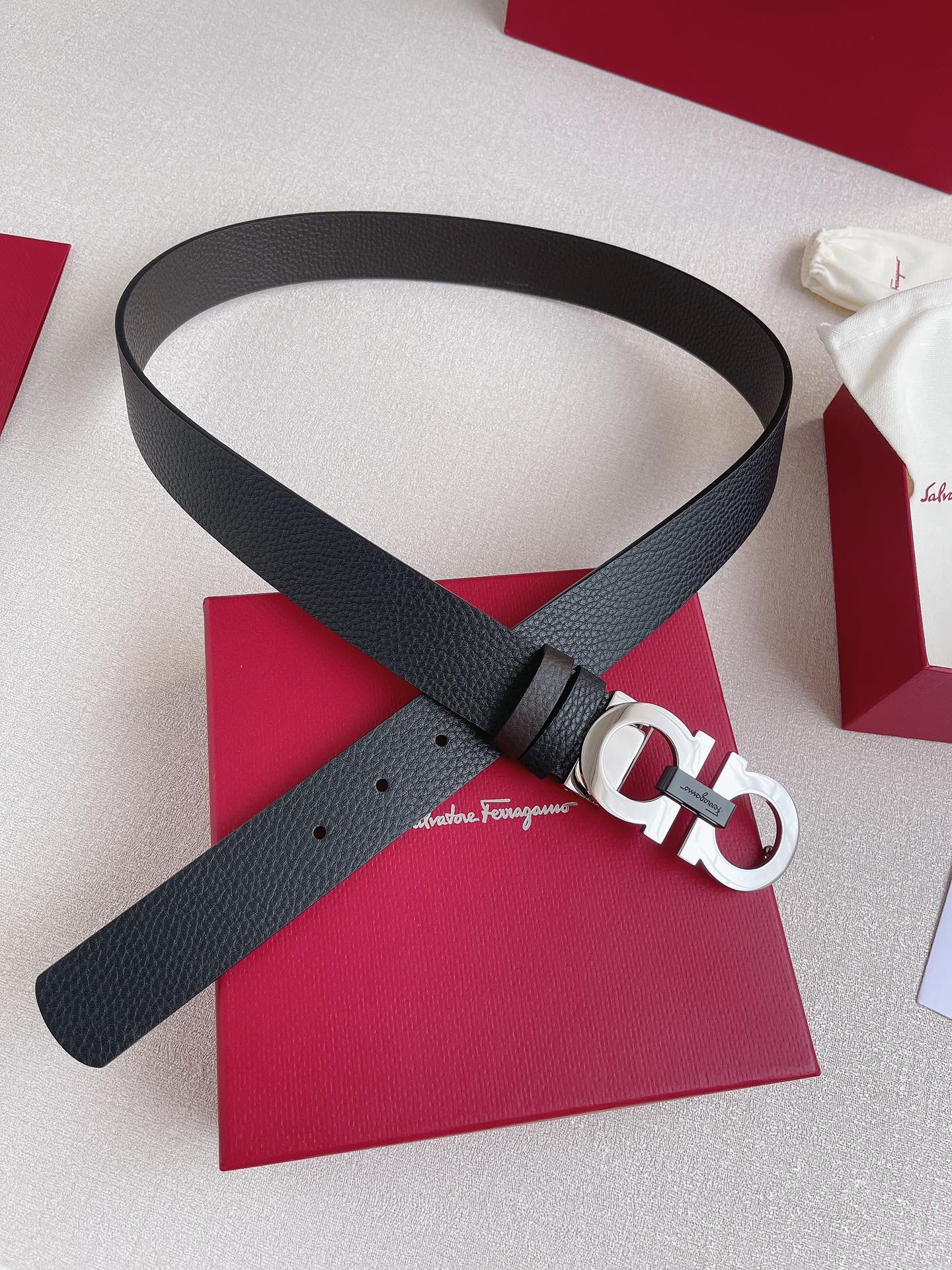 db9bf2_32407a5ec88d43a686d48b80789ab0f0mv2.jpg Ferragamo Gancini Buckle Leather Belt - Image 1