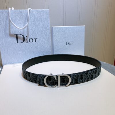 Dior Carved Flower Hanging Buckle Double-sided 35mm Belt