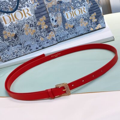 Dior D-Renaissance Pin Buckle Leather 17mm Belt