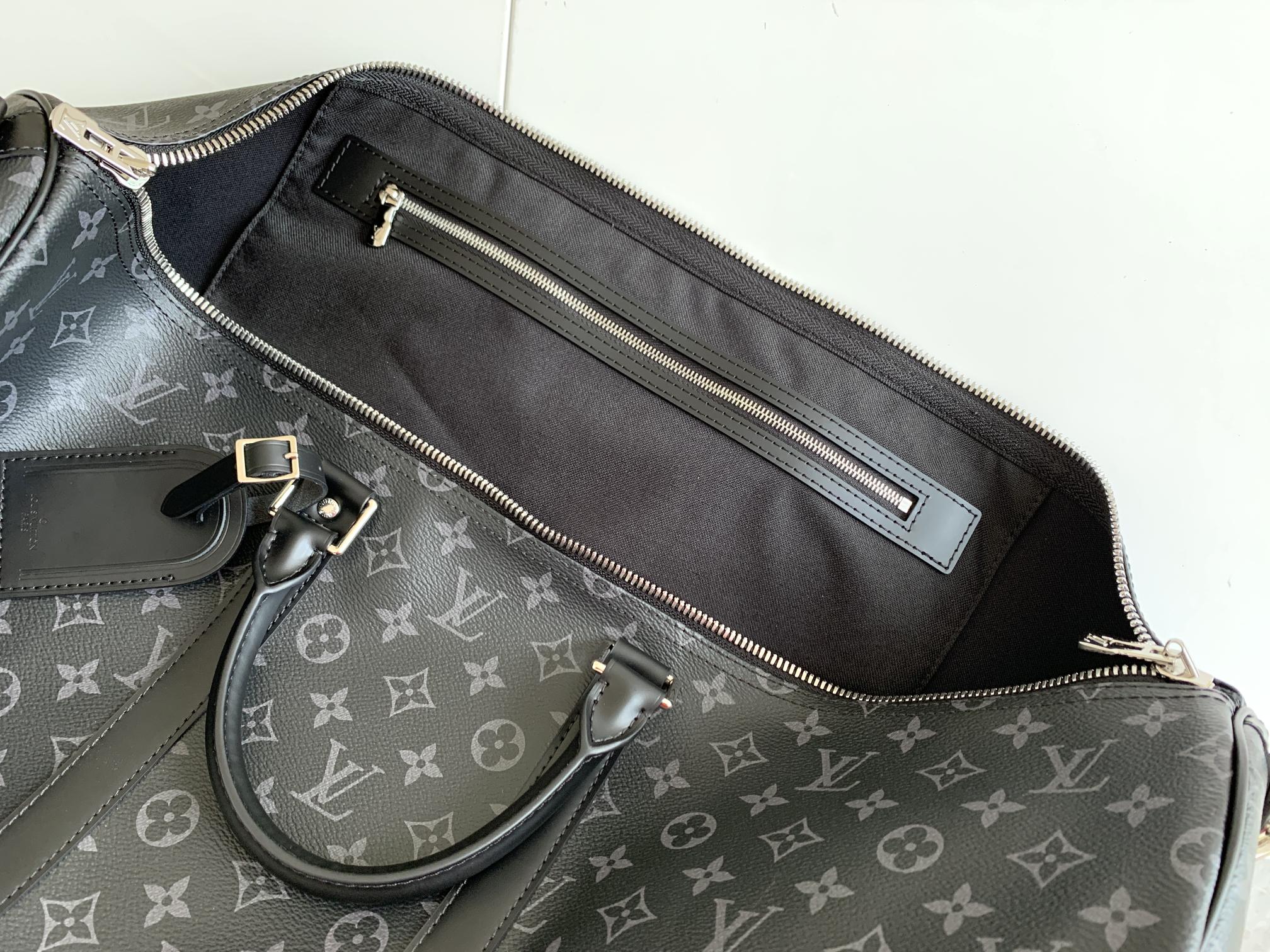 Louis Vuitton Classic Keepall 50 Bag in Damier Graphite Canvas - Image 9