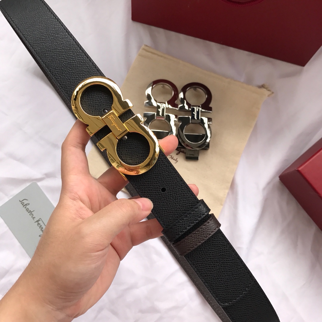 db9bf2_39d3da879d234cb69551d81381dfe4d4mv2.jpg Ferragamo Gancini Buckle Leather Belt - Image 1