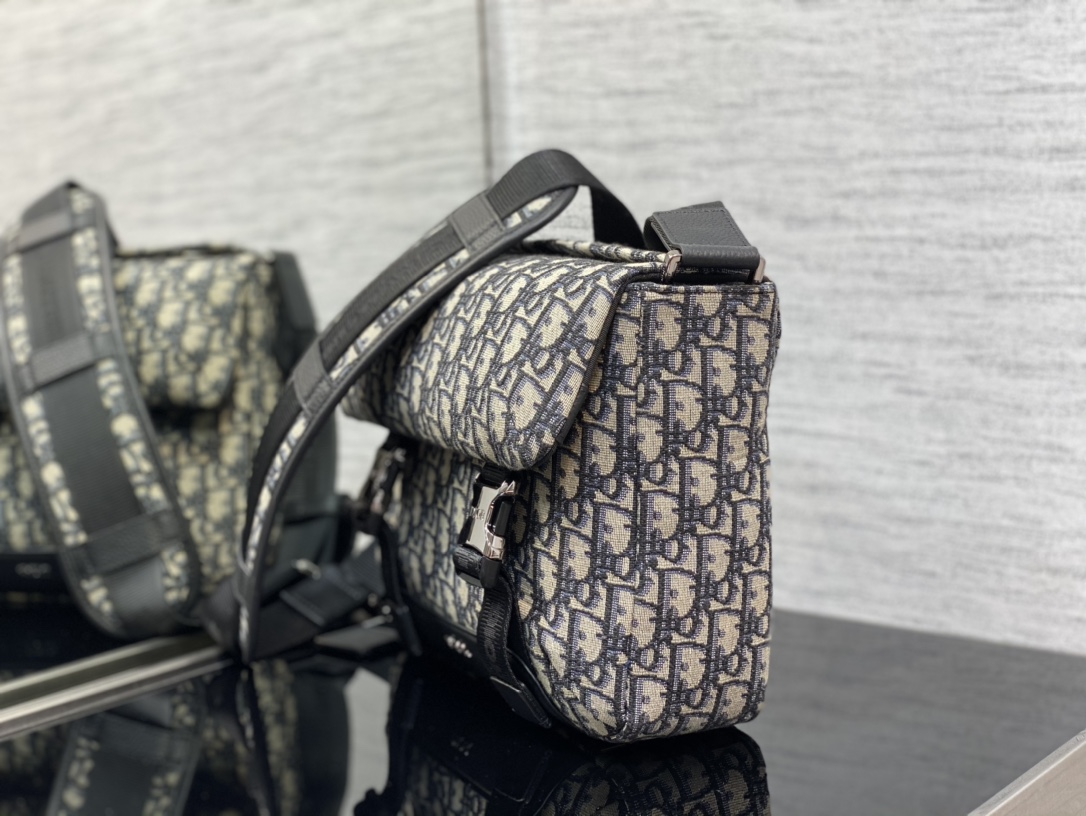 Dior Explorer Bag in Beige and Black Print - Image 4