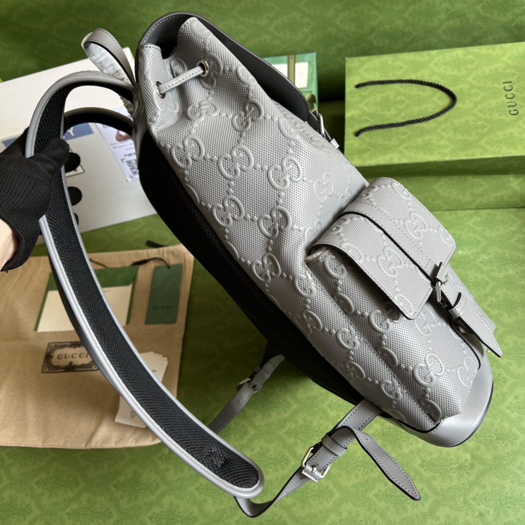 Gucci Printed Embossed Backpack - Image 5