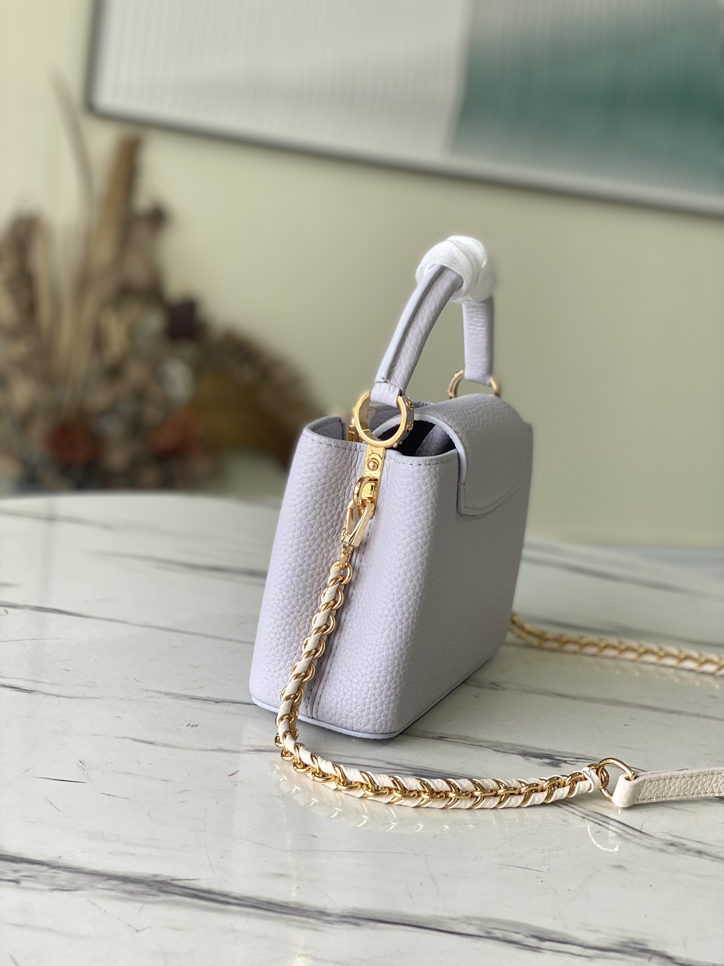 Louis Vuitton Capucines Mini Handbag in Light Violet - Image 4