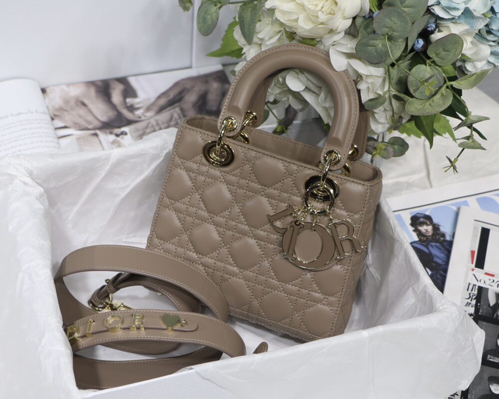 Lady Dior My ABC 20 Bag in Warm Taupe