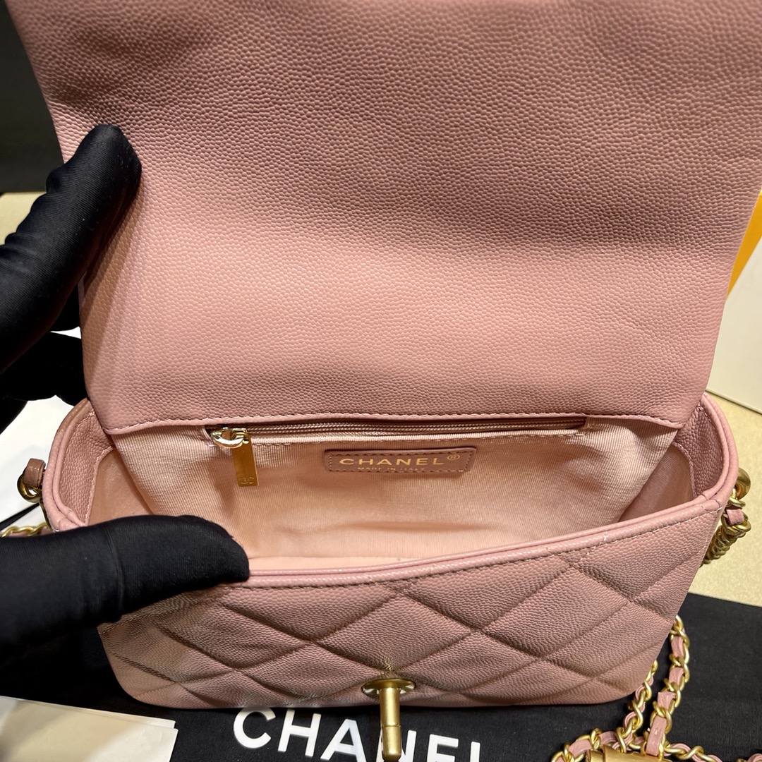Chanel Mini Square Fatty Classic Rhombic Flap Bag - Image 10