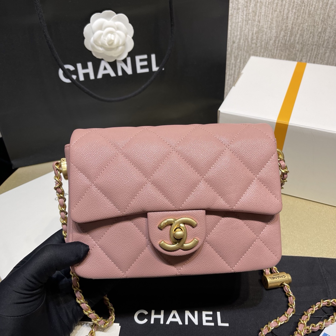 Chanel Mini Square Fatty Classic Rhombic Flap Bag - Image 5