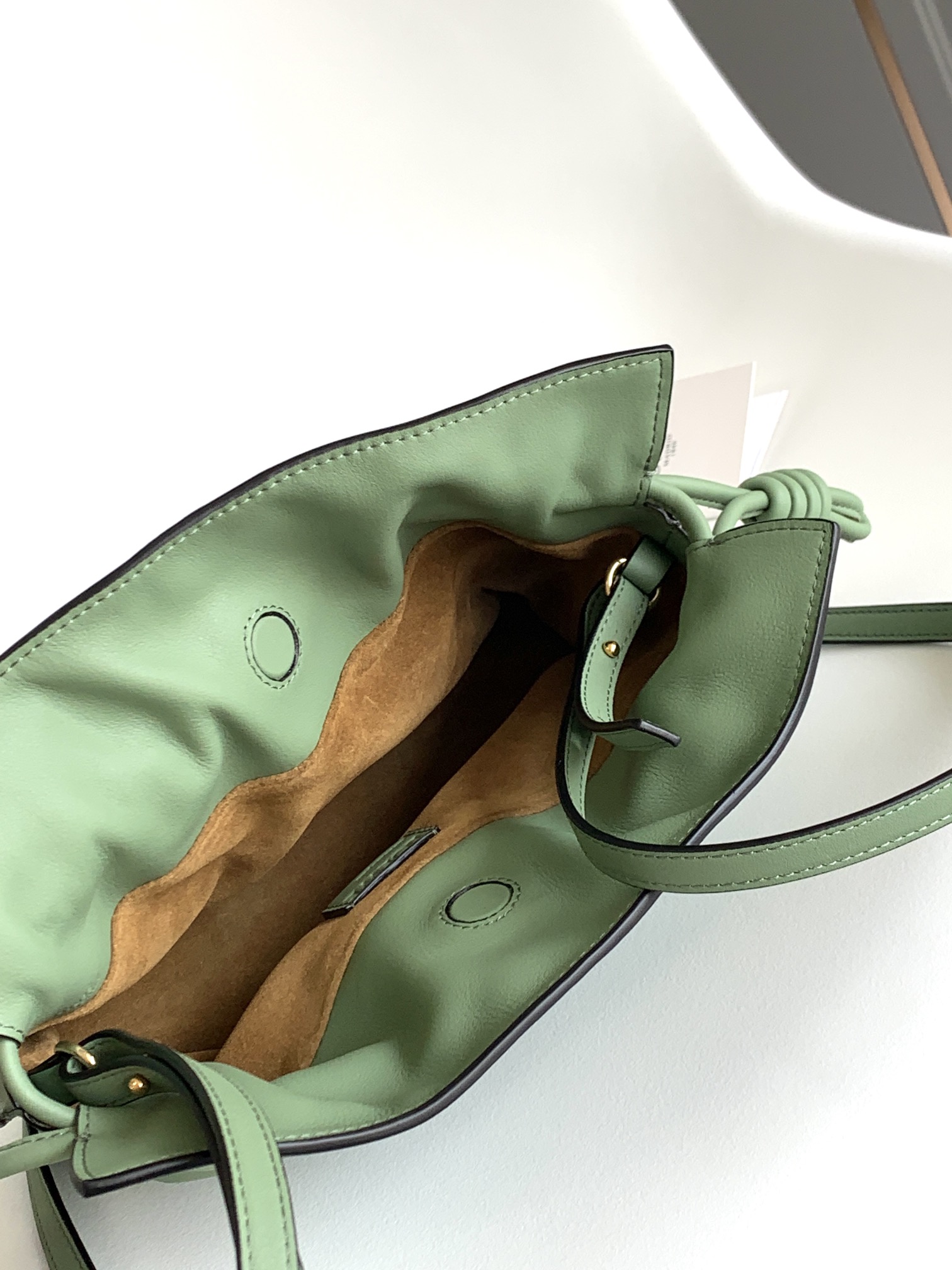 Loewe Small Flamenco Bag in Forest Green Calfskin - Image 10