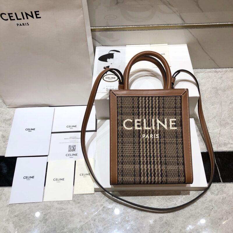 Celine Triomphe Mini Cabas Bag in Brown