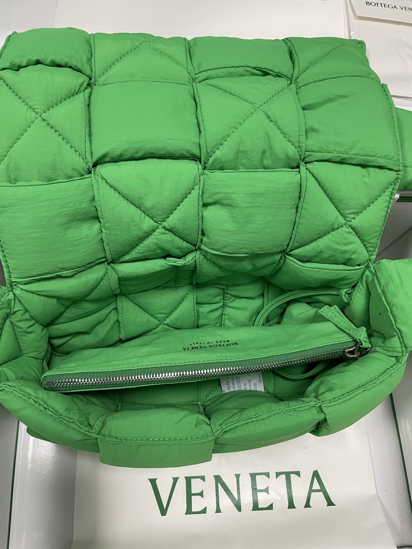Bottega Veneta Padded Tech Cassette Bag in Green - Image 10