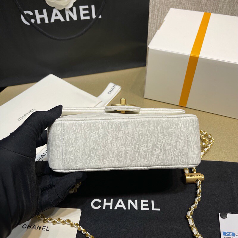 Chanel Mini Square Fatty Classic Rhombic Flap Bag - Image 5