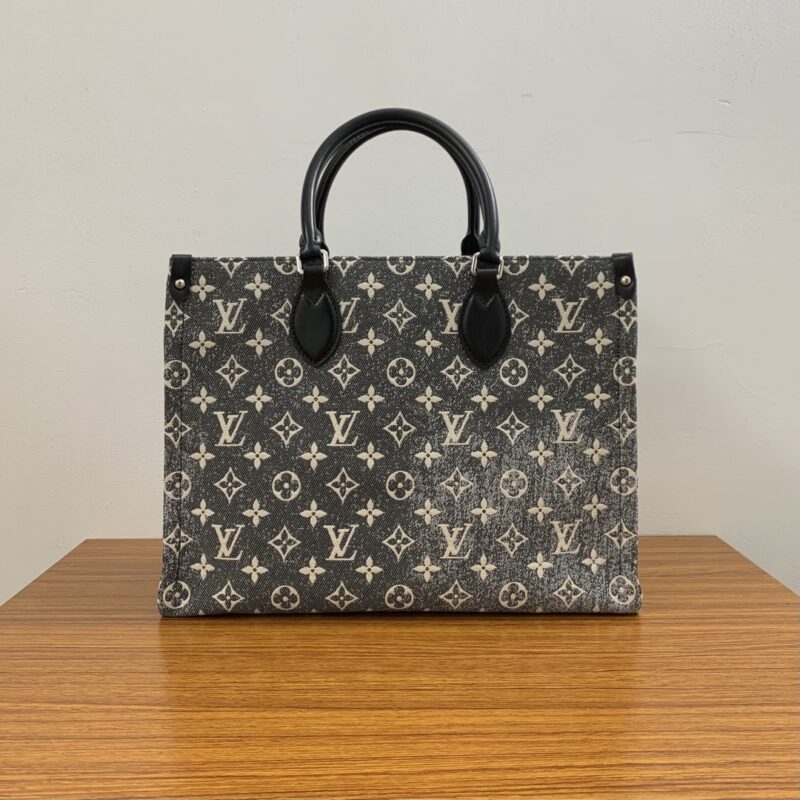 Louis Vuitton OnTheGo MM Handbag in Monogram Jacquard Denim