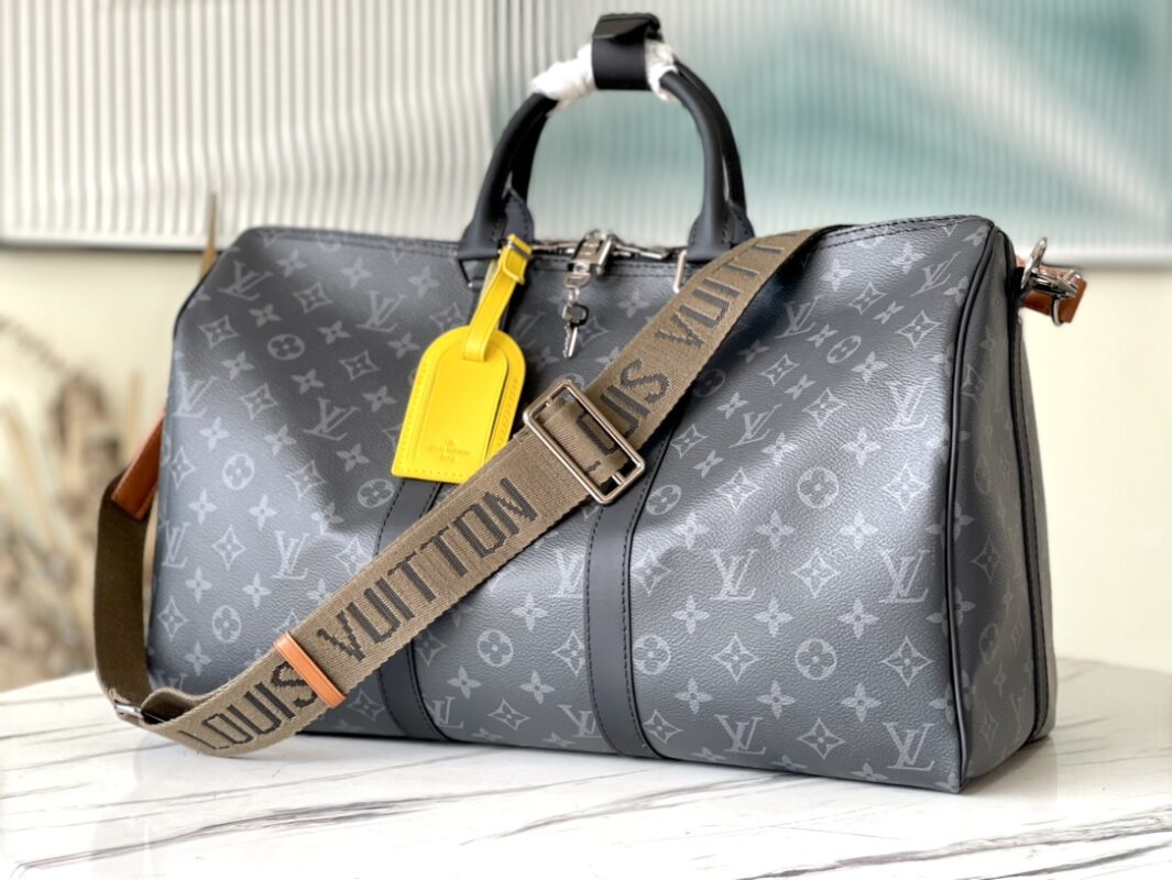 Louis Vuitton Keepall 45 Travel Bag in Monogram Eclipse