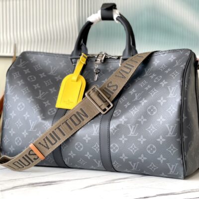 Louis Vuitton Keepall 45 Travel Bag in Monogram Eclipse