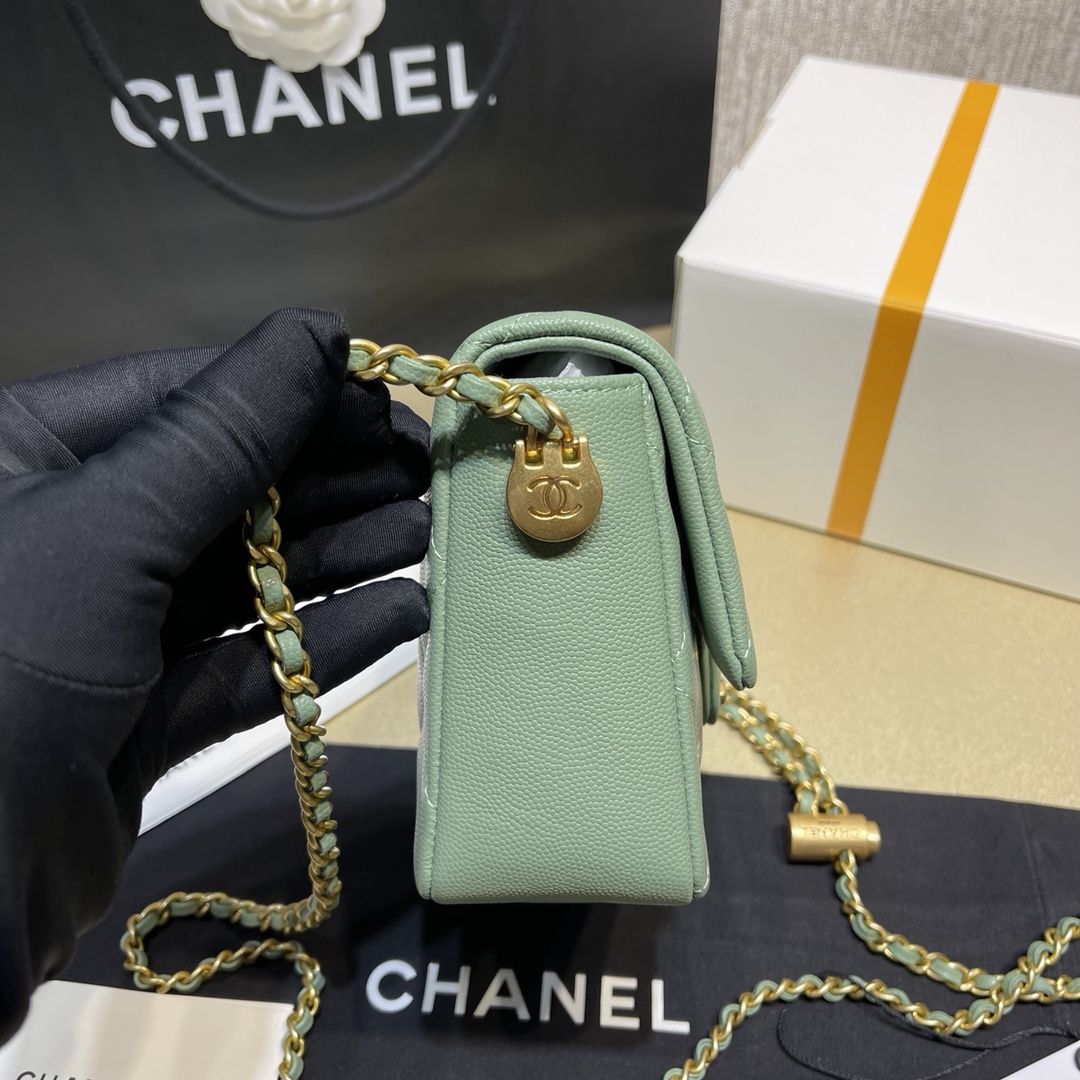 Chanel Mini Square Fatty Classic Rhombic Flap Bag - Image 5