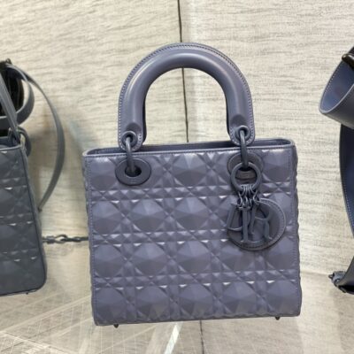 Lady Dior Small Bag in Matte Blue