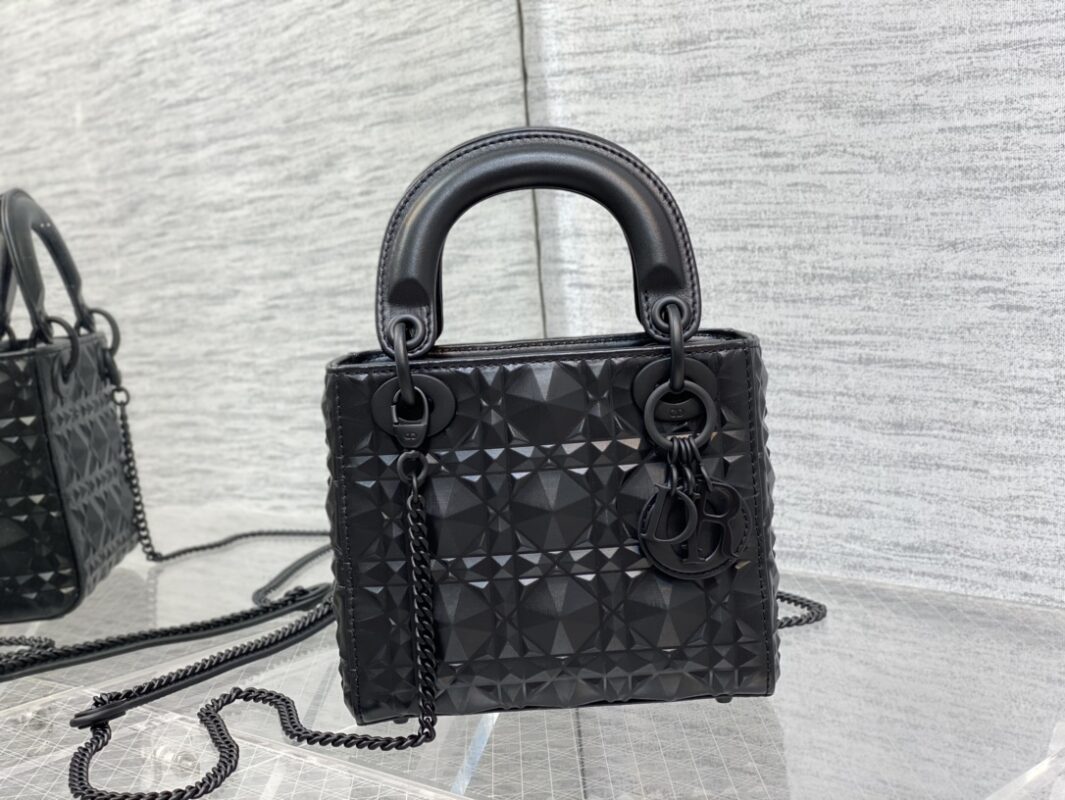 Lady Dior Mini Bag in Matte Black