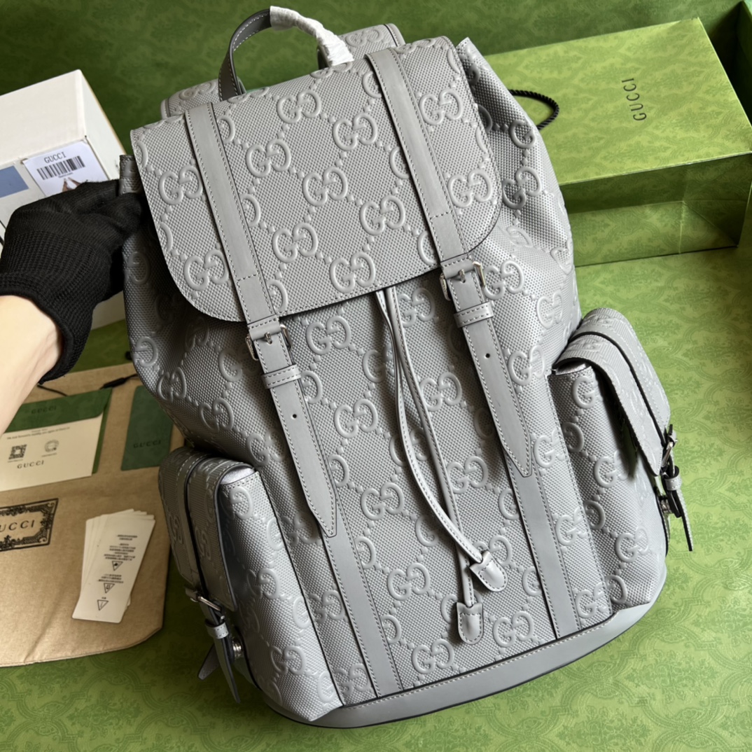 Gucci Printed Embossed Backpack - Image 9