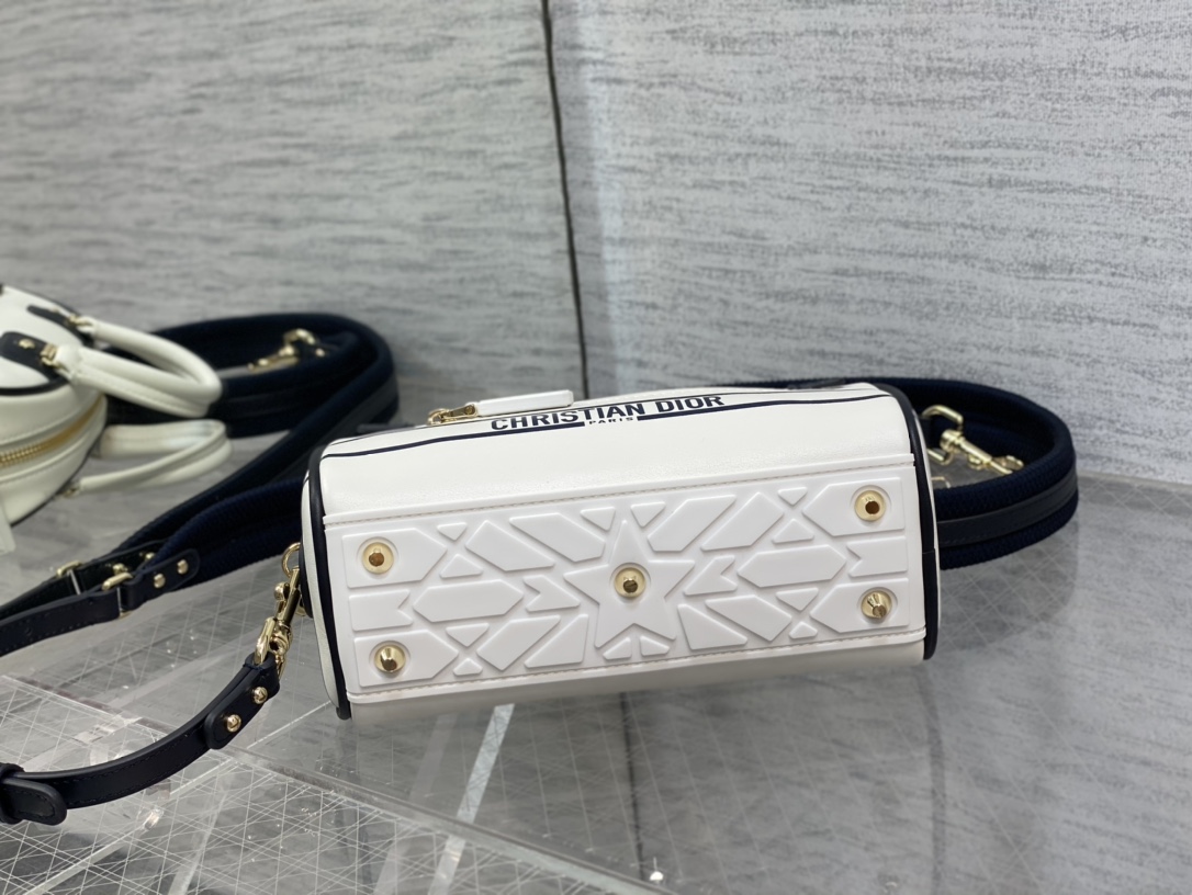 Dior Bowling Bag in White - Image 7