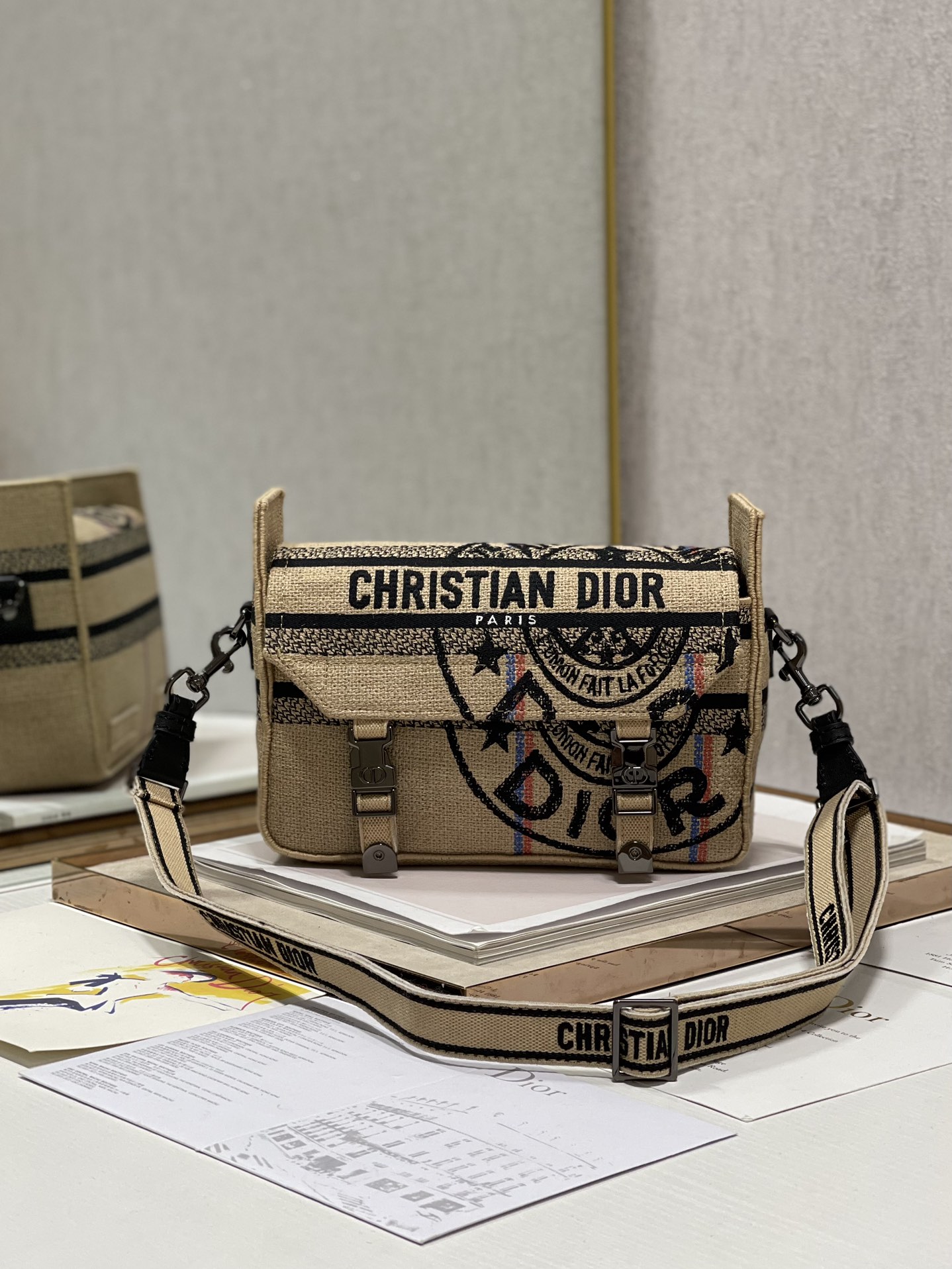 Dior Messenger Bag in Linen