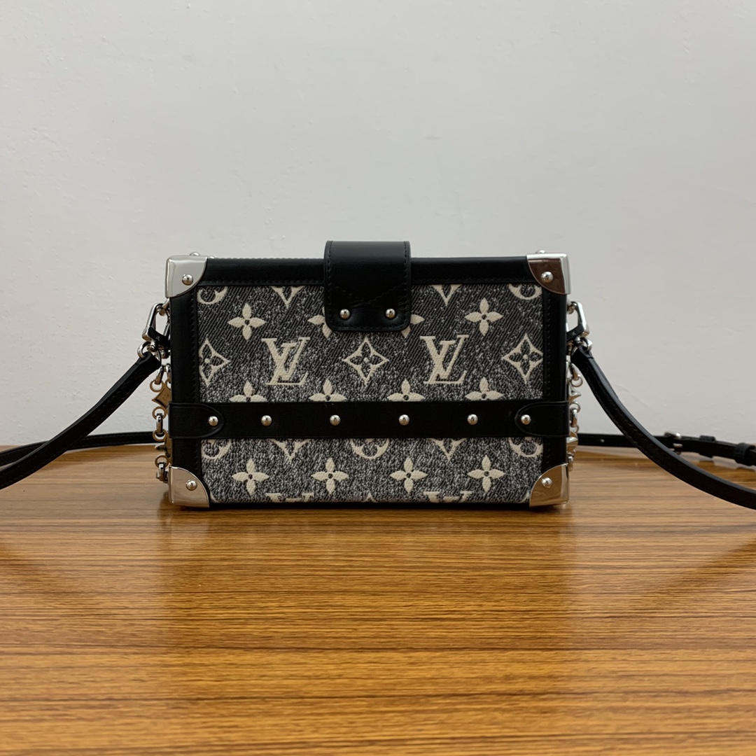 Louis Vuitton Petite Malle Bag in Monogram Jacquard Denim - Image 3