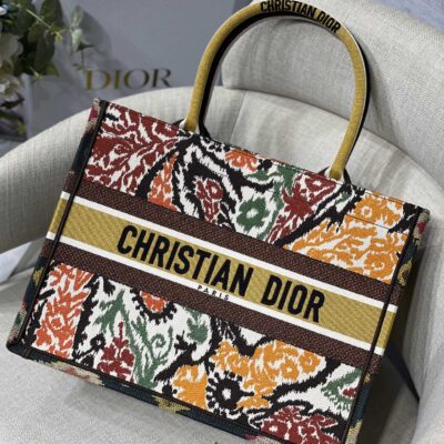 Dior Small Book Tote Presbyopia Bag in Paisley Pattern