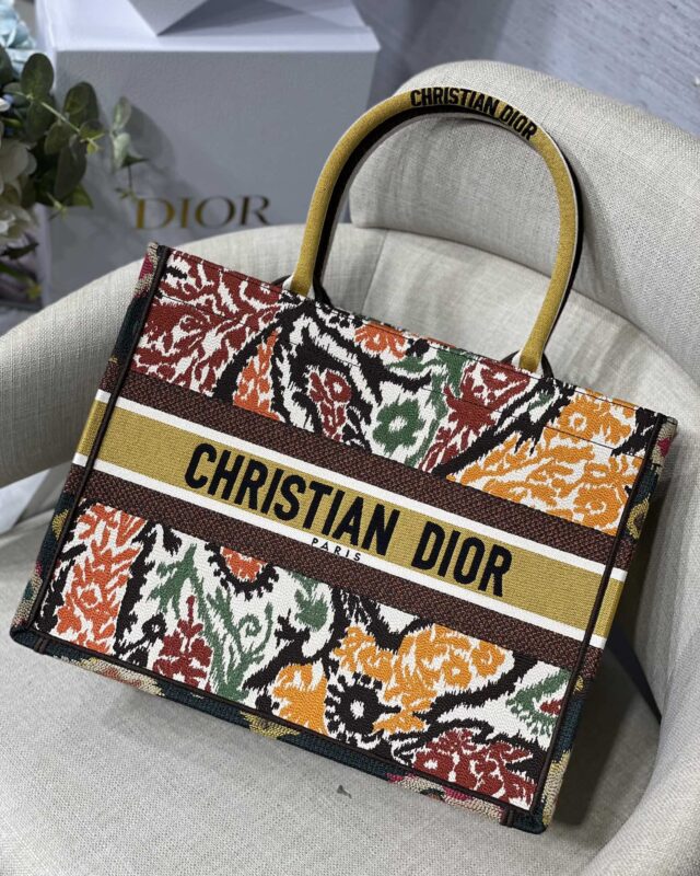 Dior Small Book Tote Presbyopia Bag in Paisley Pattern