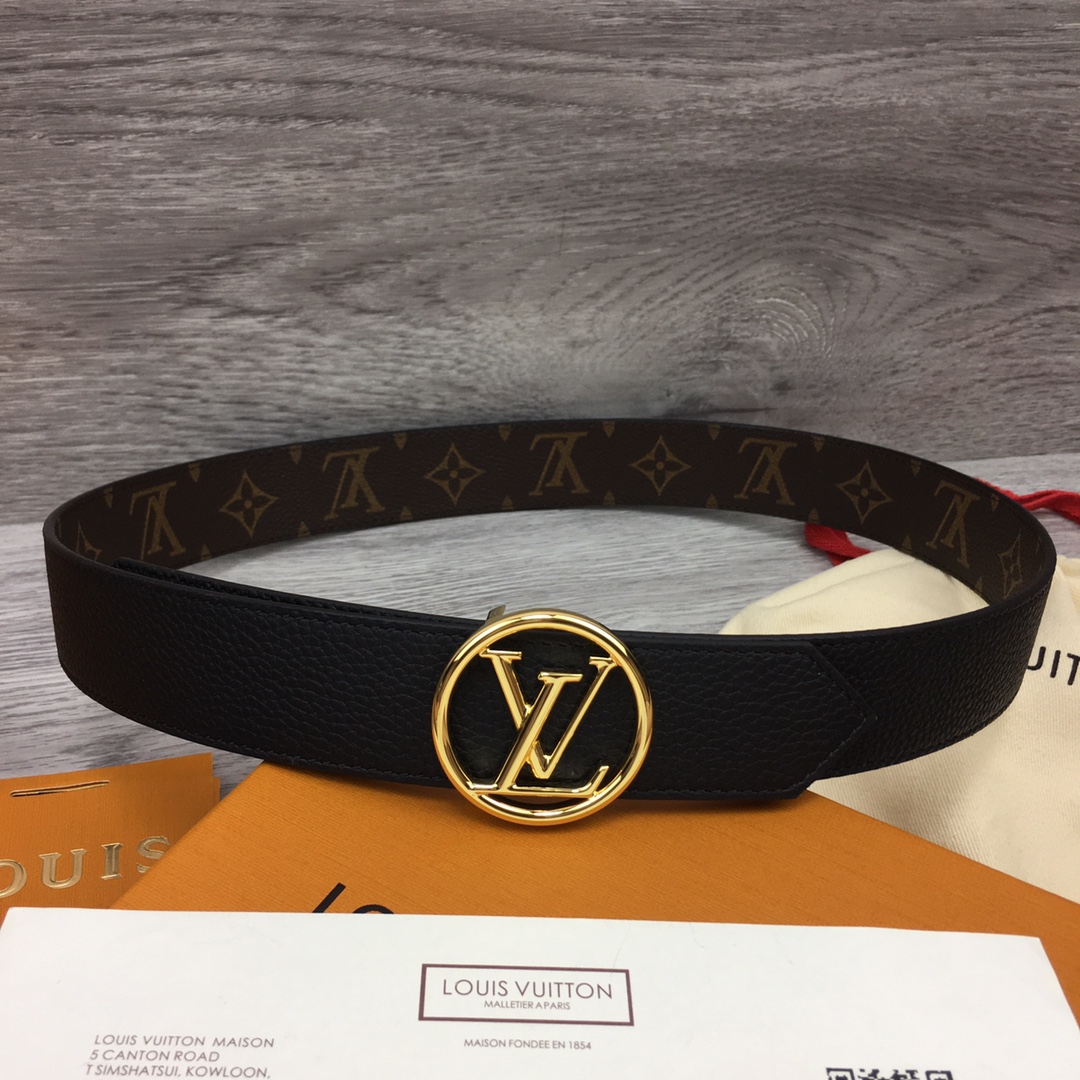 db9bf2_52430f44aff345cab540bc2ed92e2a44mv2.jpg Louis Vuitton Circle LV Buckle Leather Belt - Image 1