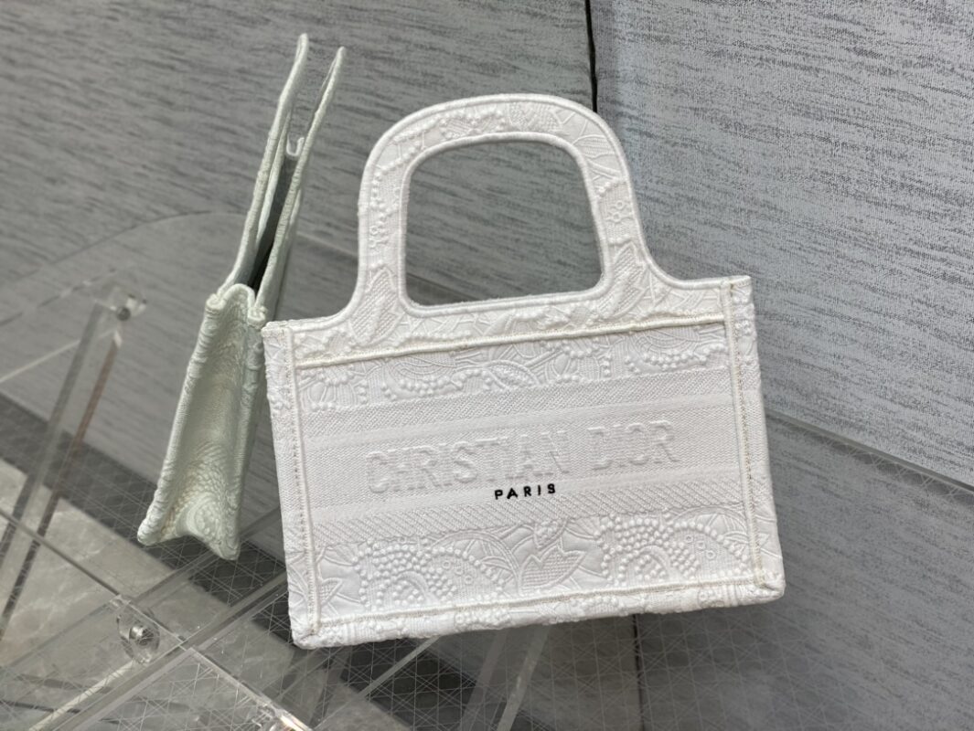 Dior Mini Tote Bag in White