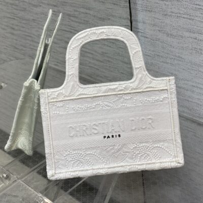 Dior Mini Tote Bag in White