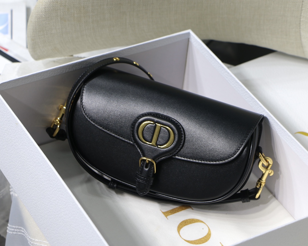 Dior Bobby East-West Underarm Bag in Black Calfskin