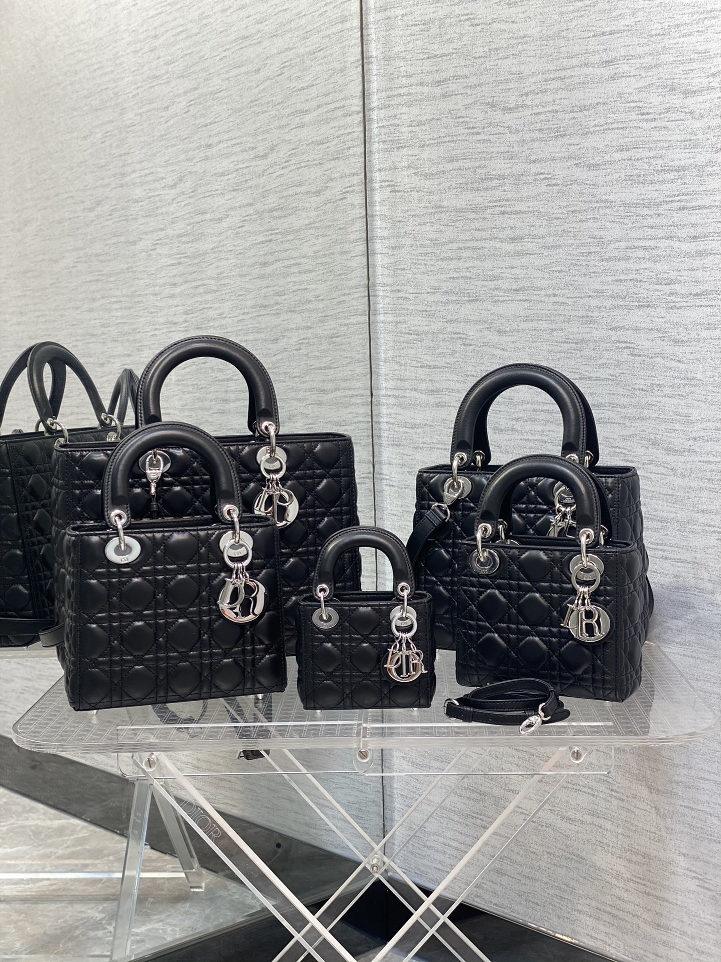 Lady Dior Small Bag in Black Sheepskin - Image 11